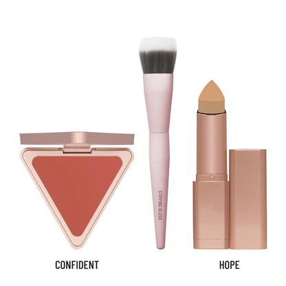 Final 3 hours 75% off:🔥Bronzer / Contour, Blush and Brush Makeup Trio