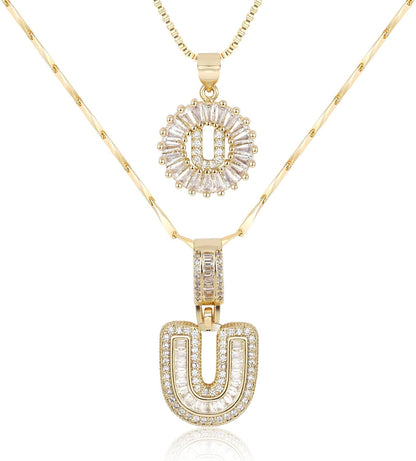 【LAST DAY 49% OFF】2 Pack - Initial Letter Pendant Necklaces