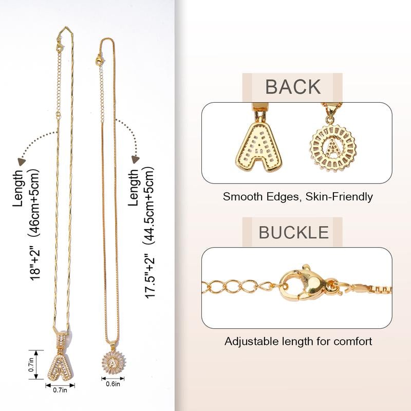 【LAST DAY 49% OFF】2 Pack - Initial Letter Pendant Necklaces