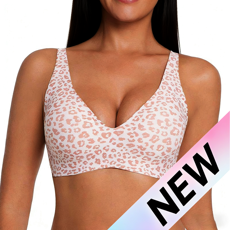 🎅🎄Christmas Sale Day! NESLEMY Women’s Wireless Deep V Seamless Push-Up Bralette — Ultra-Comfortable T-Shirt Bra