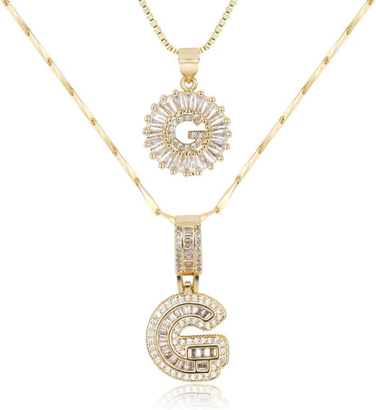 【LAST DAY 49% OFF】2 Pack - Initial Letter Pendant Necklaces