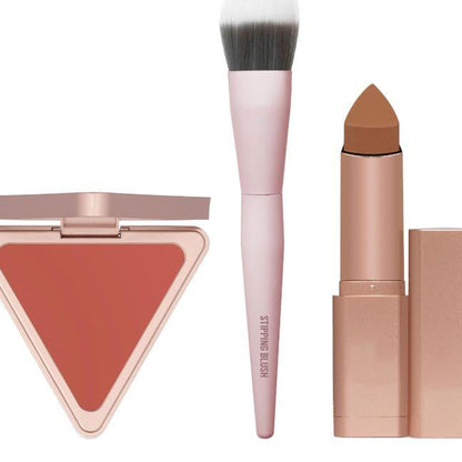 Final 3 hours 75% off:🔥Bronzer / Contour, Blush and Brush Makeup Trio