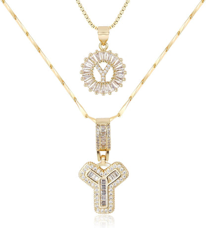 【LAST DAY 49% OFF】2 Pack - Initial Letter Pendant Necklaces
