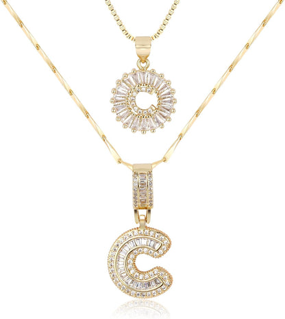【LAST DAY 49% OFF】2 Pack - Initial Letter Pendant Necklaces