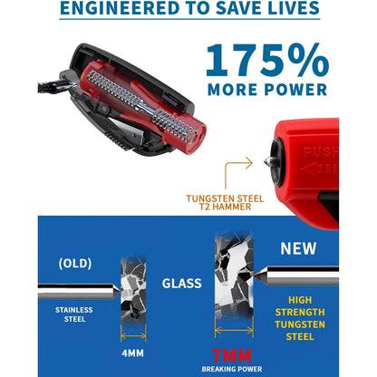2-in-1 Safety Hammer & Seatbelt Cutter