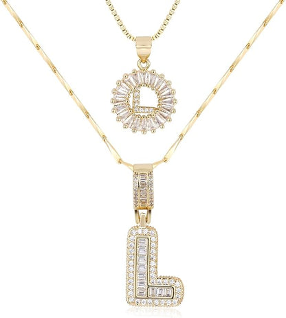 【LAST DAY 49% OFF】2 Pack - Initial Letter Pendant Necklaces