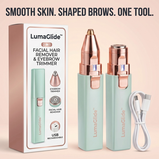 The LumaGlide™ 2-in-1 Facial Trimmer