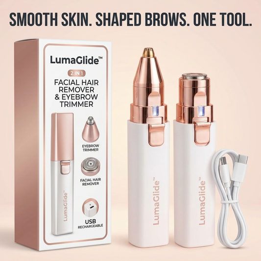 The LumaGlide™ 2-in-1 Facial Trimmer