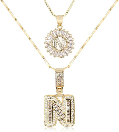 【LAST DAY 49% OFF】2 Pack - Initial Letter Pendant Necklaces