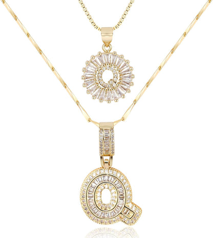 【LAST DAY 49% OFF】2 Pack - Initial Letter Pendant Necklaces