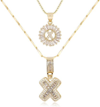 【LAST DAY 49% OFF】2 Pack - Initial Letter Pendant Necklaces