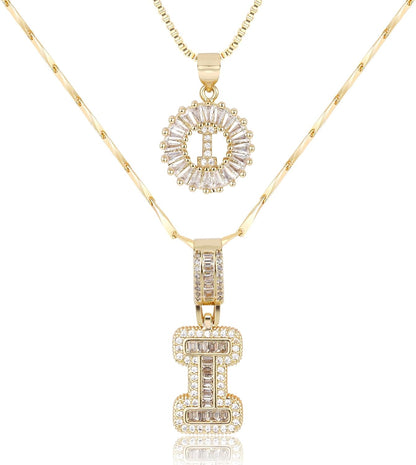 【LAST DAY 49% OFF】2 Pack - Initial Letter Pendant Necklaces
