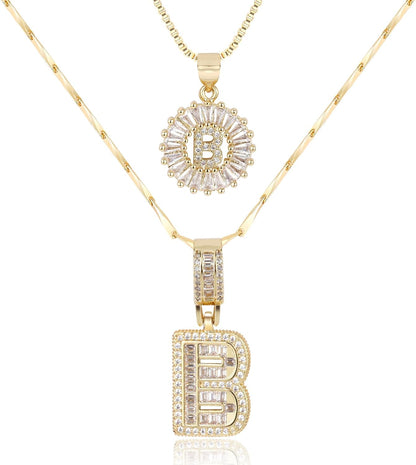【LAST DAY 49% OFF】2 Pack - Initial Letter Pendant Necklaces