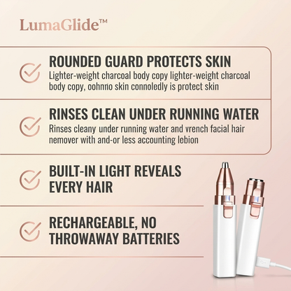 The LumaGlide™ 2-in-1 Facial Trimmer