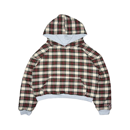 Stylish Plaid Reversible Hoodie